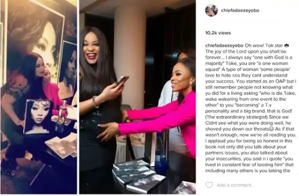 Adaeze Yobo lauds Toke for writing her book 